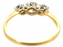 18ct Gold & Platinum, Diamond Three Stone Ring