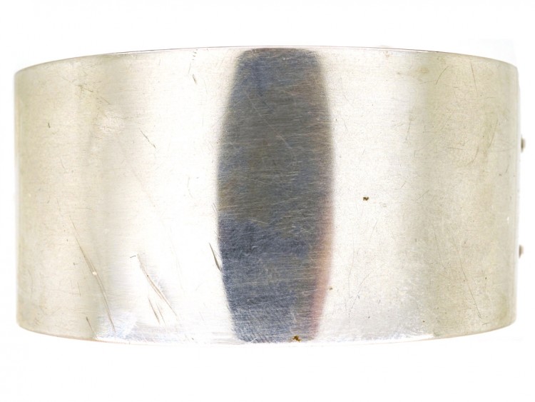 Victorian Silver & Gold Overlay Flowers Motif Bangle