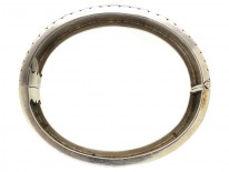 Victorian Silver & Gold Overlay Flowers Motif Bangle