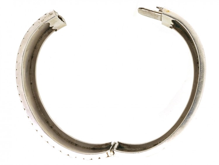 Victorian Silver & Gold Overlay Flowers Motif Bangle