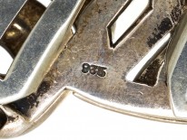 Art Deco Silver & Marcasite Double Clip Brooch
