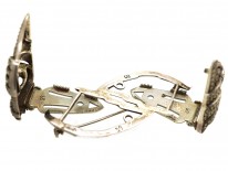Art Deco Silver & Marcasite Double Clip Brooch