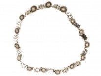 Silver, Blue & White Paste Necklace