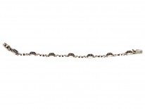 Silver, Blue & White Paste Bracelet