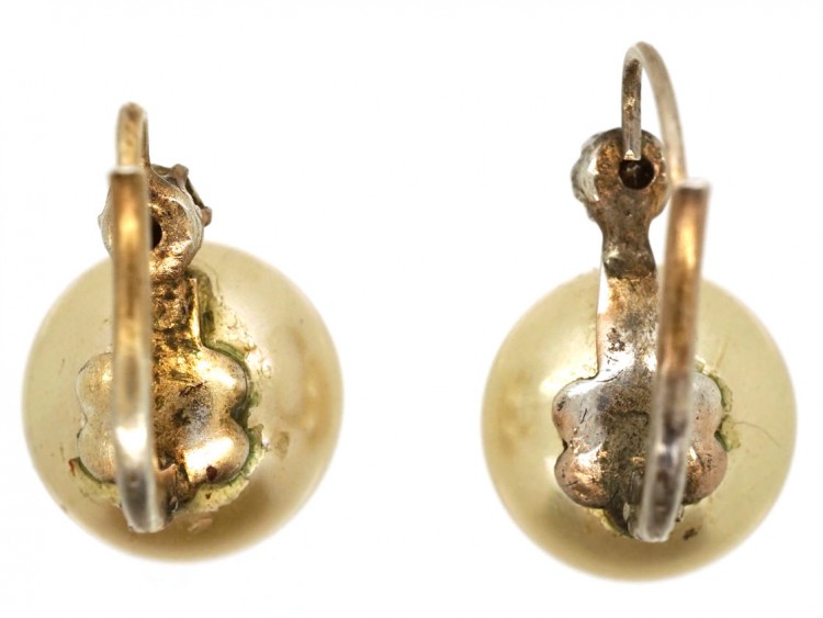 French Silver & Paste Earrings