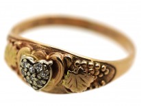 Alaskan Two Colour 14ct Gold & Diamond Heart Ring