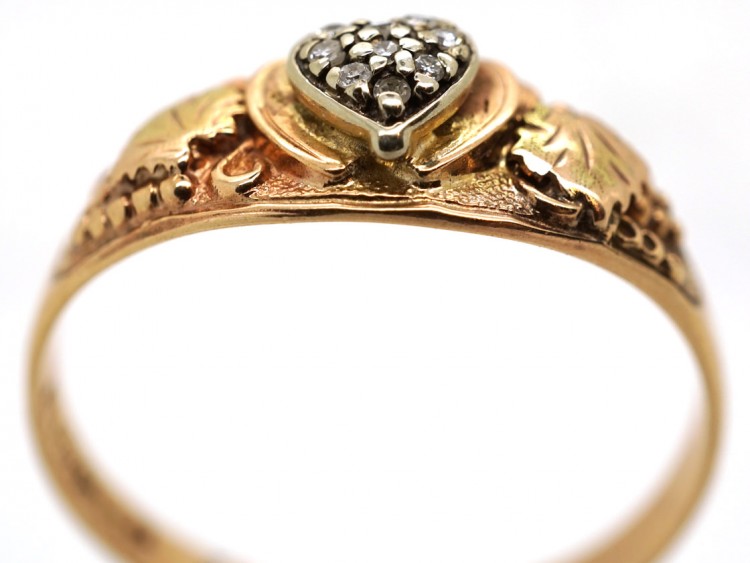 Alaskan Two Colour 14ct Gold & Diamond Heart Ring