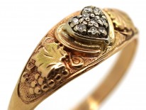 Alaskan Two Colour 14ct Gold & Diamond Heart Ring