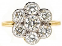Austrian 14ct White Gold Diamond Cluster Ring