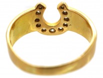 Victorian 18ct Gold & Diamond Horseshoe Ring