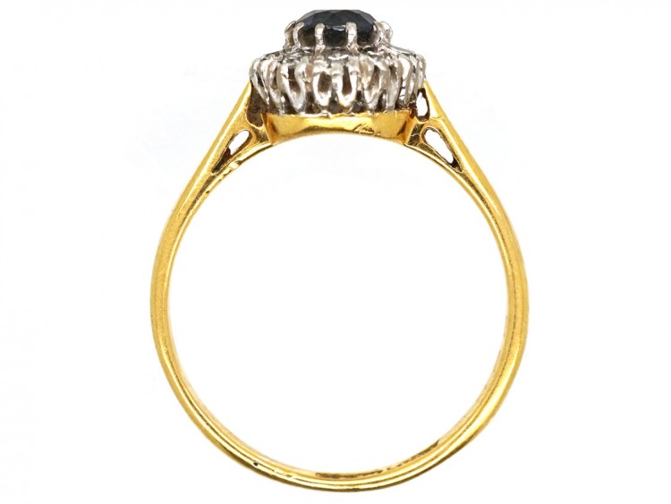 Sapphire & Diamond Cluster Ring