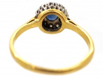 Sapphire & Diamond Cluster Ring