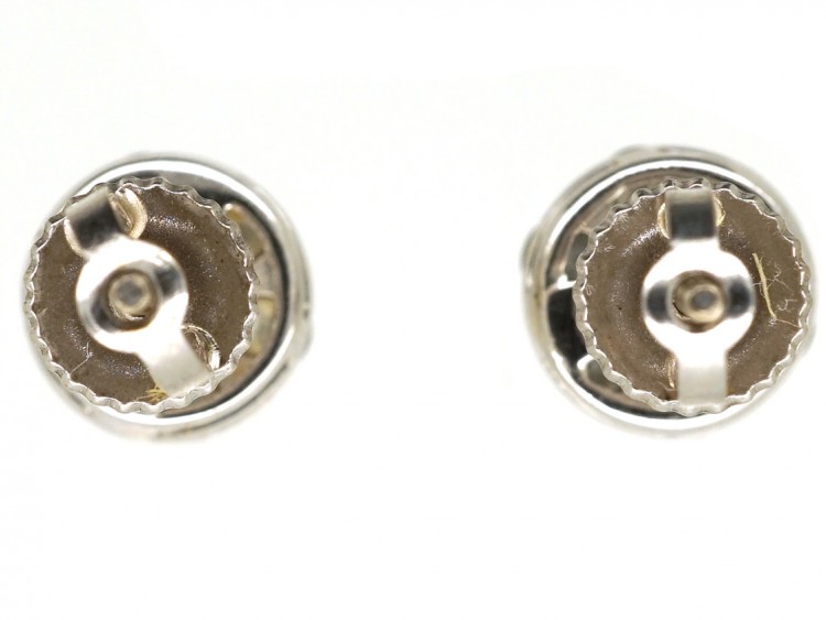 18ct White Gold Diamond Cluster Earrings