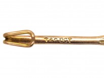Art Deco 9ct Gold & Blue Paste Brooch