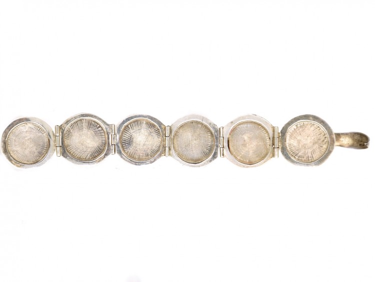 Silver Globe Locket with Six Compartments for Photographs