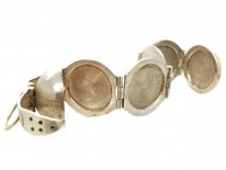 Silver Globe Locket with Six Compartments for Photographs