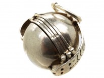 Silver Globe Locket with Six Compartments for Photographs