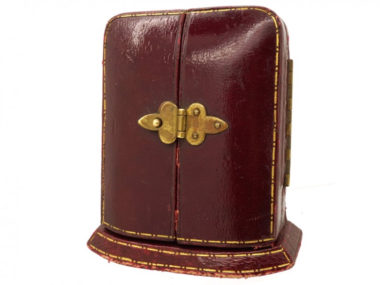 Art Deco Diamond & Sapphire Drop Earrings in Original Case