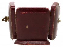 Art Deco Diamond & Sapphire Drop Earrings in Original Case