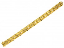 18ct Gold & Diamond Panel Bracelet