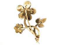 Georgian Gold & Almandine Garnet Pansy Brooch