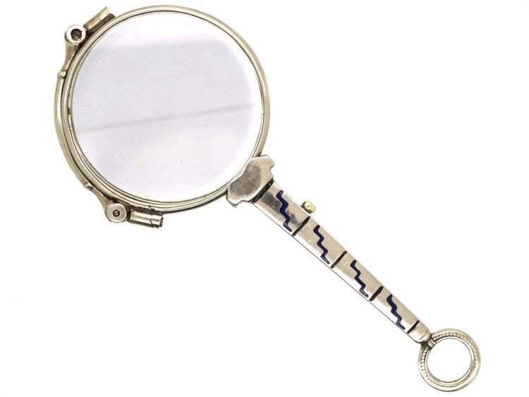 Art Deco Silver & Enamel Lorgnette
