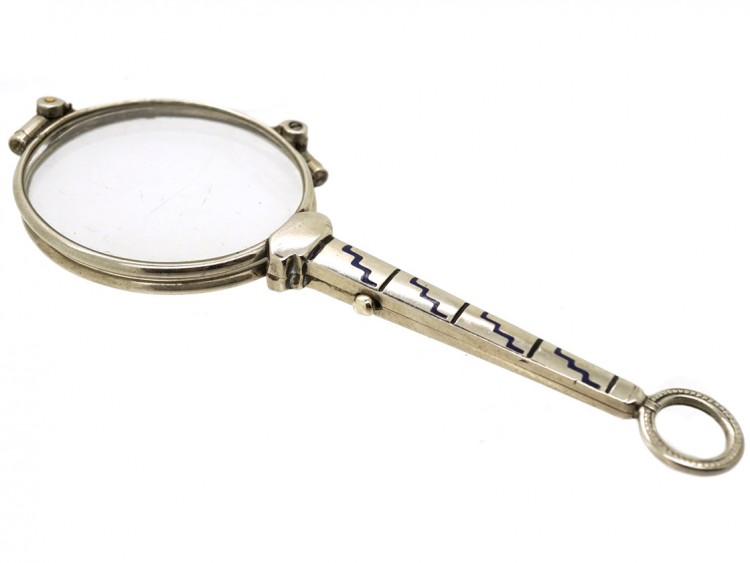 Art Deco Silver & Enamel Lorgnette