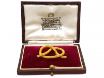 Edwardian 18ct Gold Lover's Knot Brooch in Garrard's Case