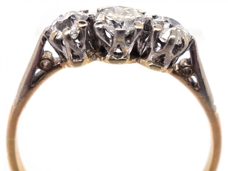 18ct Gold & Platinum Three Stone Diamond Ring