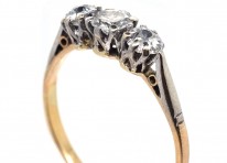18ct Gold & Platinum Three Stone Diamond Ring