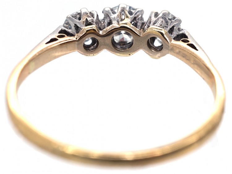 18ct Gold & Platinum Three Stone Diamond Ring