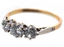 18ct Gold & Platinum Three Stone Diamond Ring
