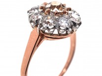 Fancy Champagne Diamond Cluster Ring