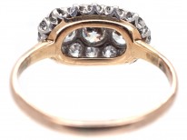 Edwardian 18ct Gold & Platinum, Oval Diamond Cluster Ring