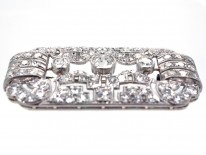 Art Deco Rectangular Platinum & Diamond Brooch