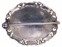 Silver, Marcasite & Enamel Forget Me Not Brooch
