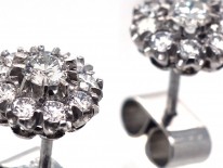 18ct White Gold Diamond Cluster Earrings