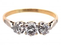 18ct Gold & Platinum Three Stone Diamond Ring