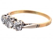 18ct Gold & Platinum Three Stone Diamond Ring