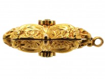 Late 18th Century French 18ct Gold, Garnet & Diamond Vinaigrette Pendant