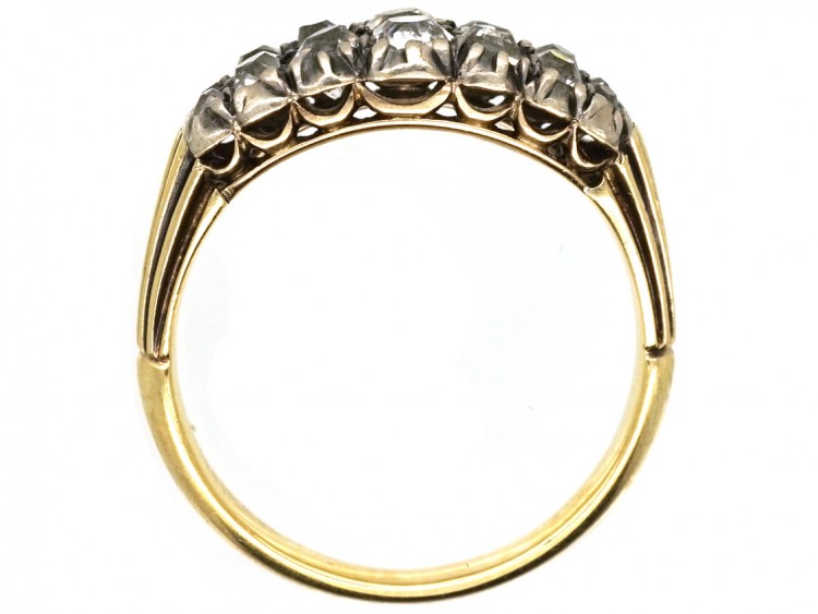 Georgian Double Row Old Mine Cut Diamond Ring
