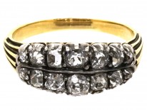 Georgian Double Row Old Mine Cut Diamond Ring