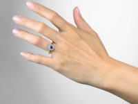 Edwardian Amethyst & Diamond Cluster Ring