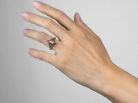 Hardstone Dancing Nymph 18ct Gold & Rose Diamond Victorian Ring