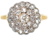 Edwardian 18ct Gold ​& Diamond Cluster Ring