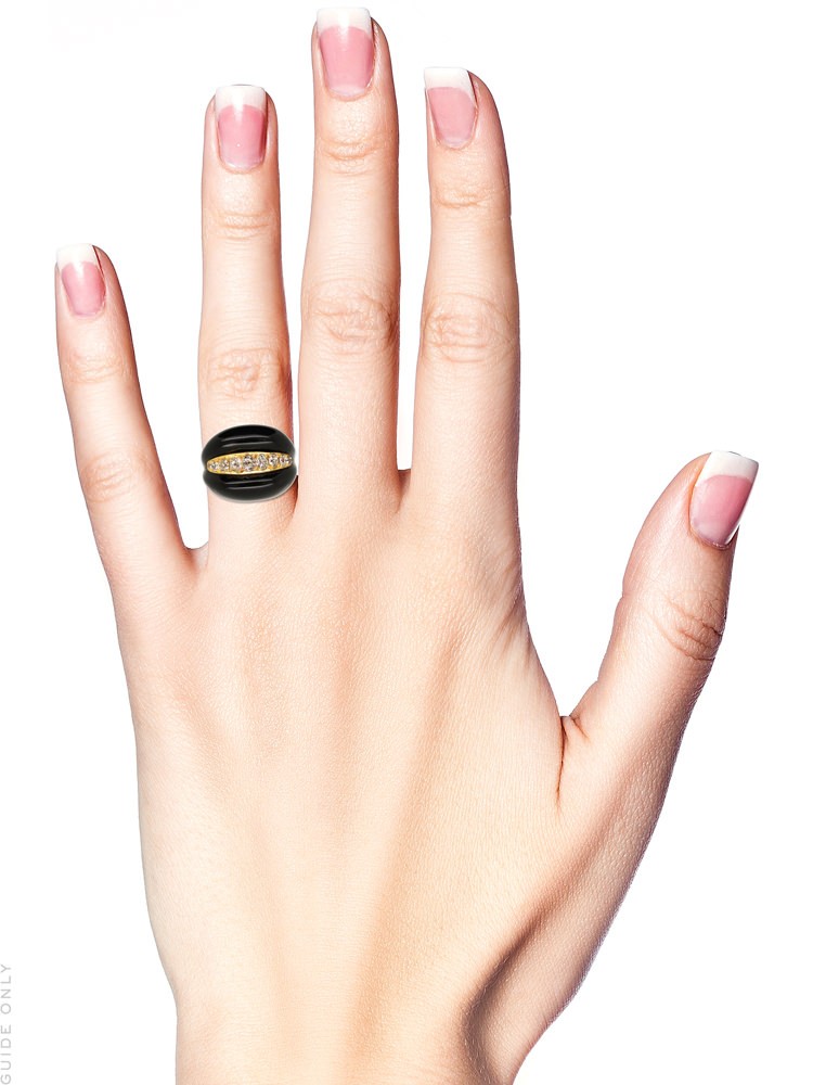 Large Victorian Diamond & Onyx Ring