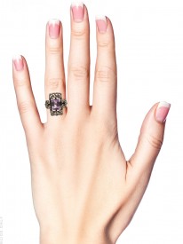 Bernard Instone Silver Amethyst Ring