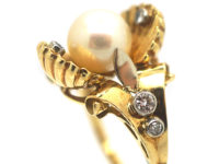 Pearl in The Oyster Shell 18ct Gold Ring