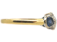 18ct Gold, Sapphire ​& Diamond Crossover Ring