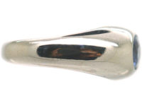 14ct White Gold Ring Set With an Oval Sapphire
